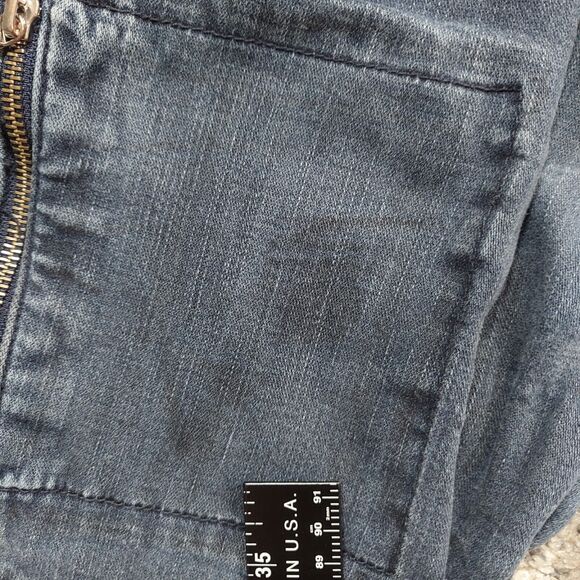 Rock Revival Moto Taniel Slim Stretch Distressed Thick Stitched Jeans Mens 31x28 - Picture 4 of 12